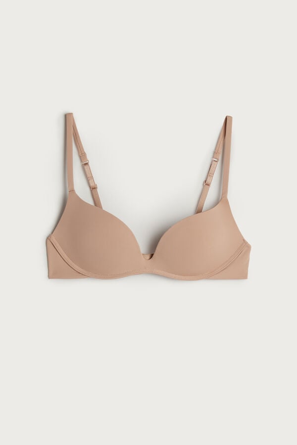 Sujetador Intimissimi Gioia B Cup Microfiber Super Push-Up Mujer Naranjas Beige | QNZL-91723