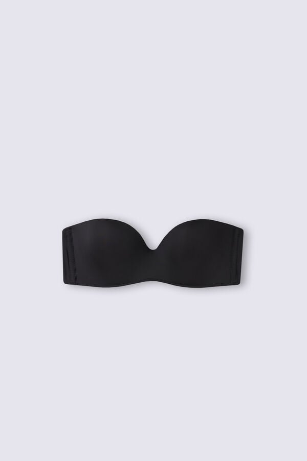 Sujetador Intimissimi Gioia Bandeau Ultralight Microfiber Mujer Negros | MWLS-69402