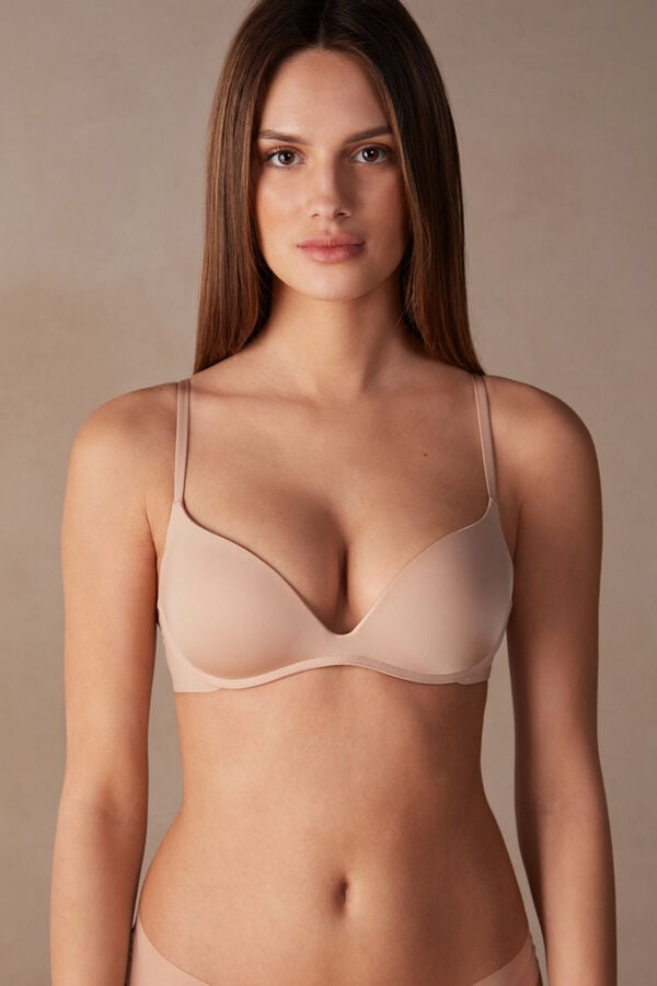 Sujetador Intimissimi Gioia Push-Up Ultralight Microfiber Mujer Naranjas Beige | QUHS-04763