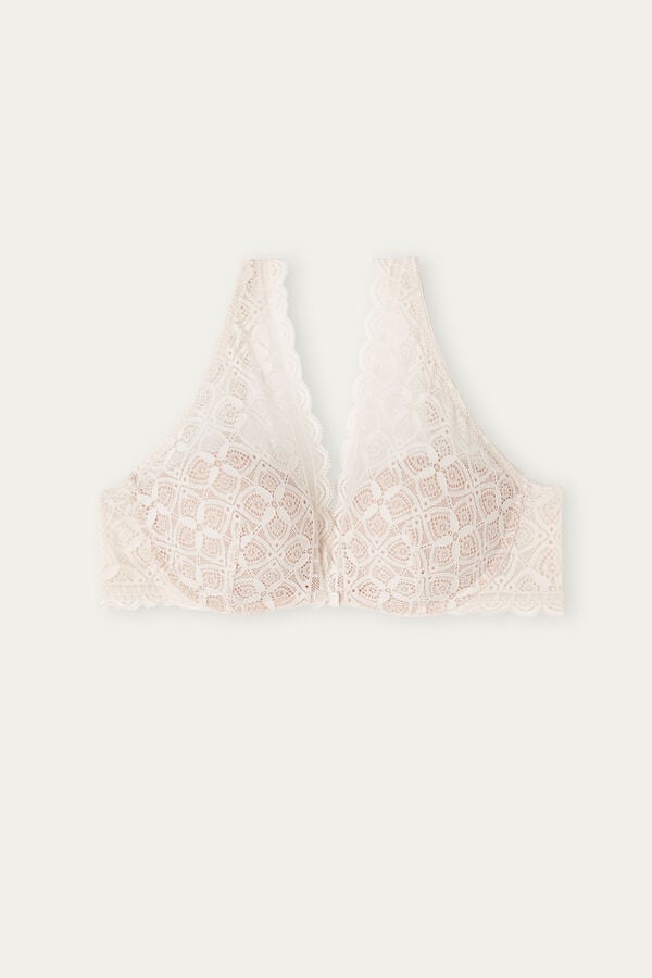 Sujetador Intimissimi Giorgia Balconette Lace Mujer Creme Rosas | OYUK-35049