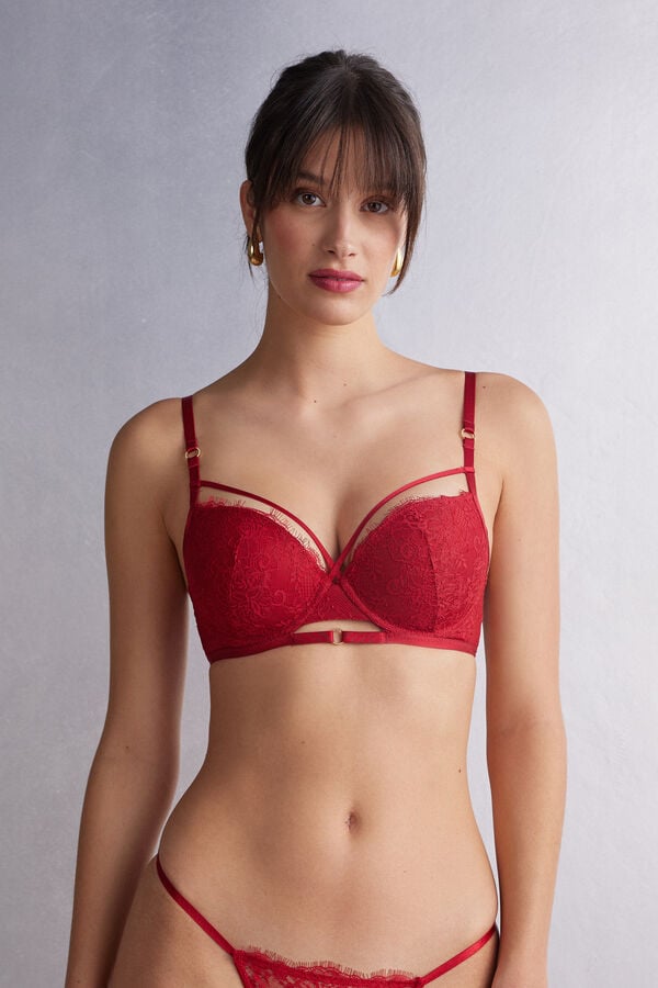 Sujetador Intimissimi Intricate Surface Elettra Push-Up Mujer Rojos | YSMZ-75329