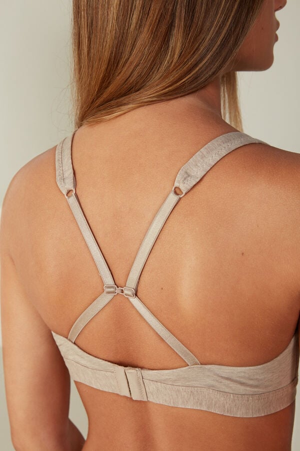 Sujetador Intimissimi Lara Cotton Triangle Mujer Beige | AQXN-76921