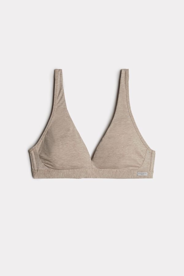 Sujetador Intimissimi Lara Cotton Triangle Mujer Beige | AQXN-76921