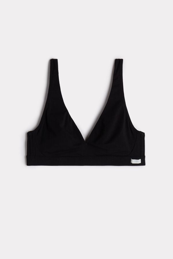 Sujetador Intimissimi Lara Cotton Triangle Mujer Negros | AVPR-56217