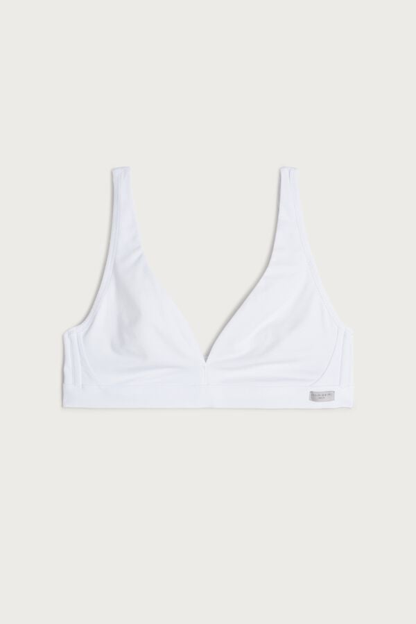 Sujetador Intimissimi Lara Cotton Triangle Mujer Blancos | EYCI-83069