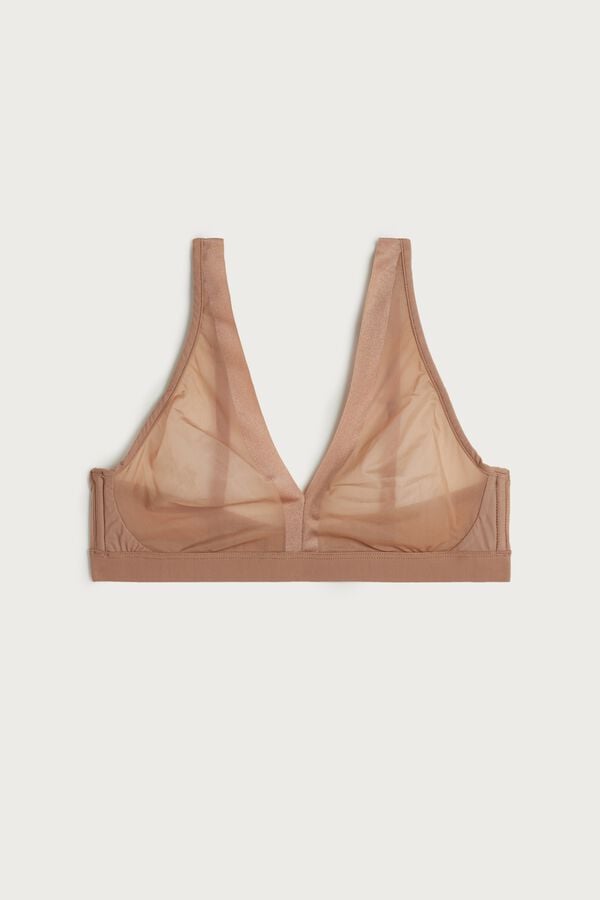 Sujetador Intimissimi Lara Invisible Touch Triangle Mujer Beige | WBYM-56932