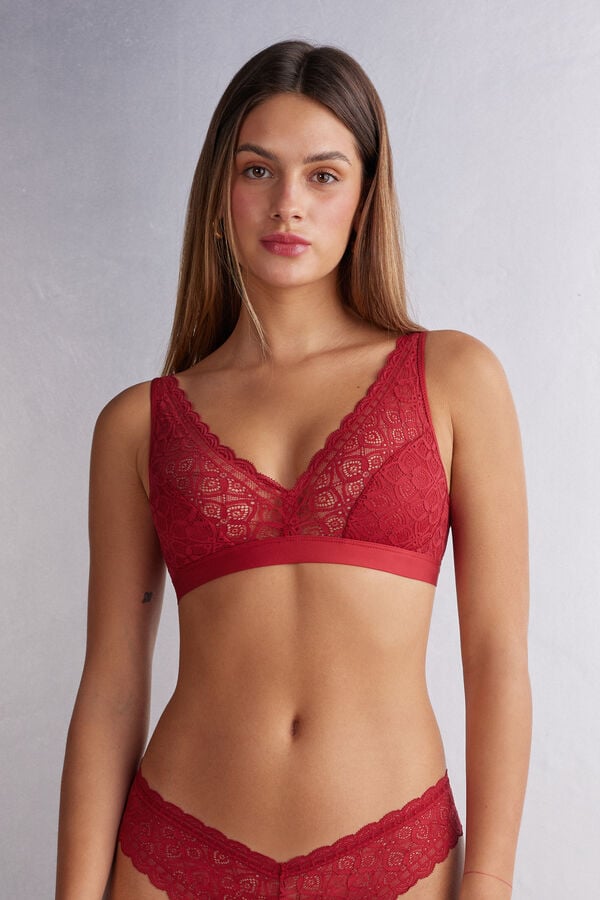 Sujetador Intimissimi Lara Triangle Lace Mujer Rojos | CILV-16275