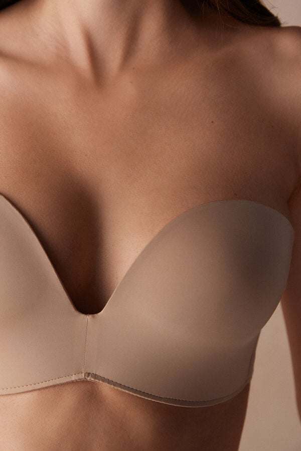 Sujetador Intimissimi Laura Bandeau Ultralight Microfiber Mujer Naranjas Beige | JMFY-49280