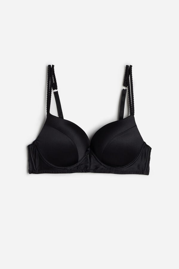 Sujetador Intimissimi Mia Silk Super Push-Up Mujer Negros | MBVK-56924