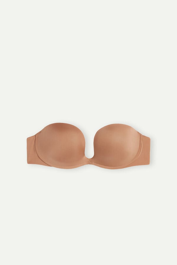 Sujetador Intimissimi Monica Bandeau Ultralight Microfiber Mujer Beige | AWSL-92470