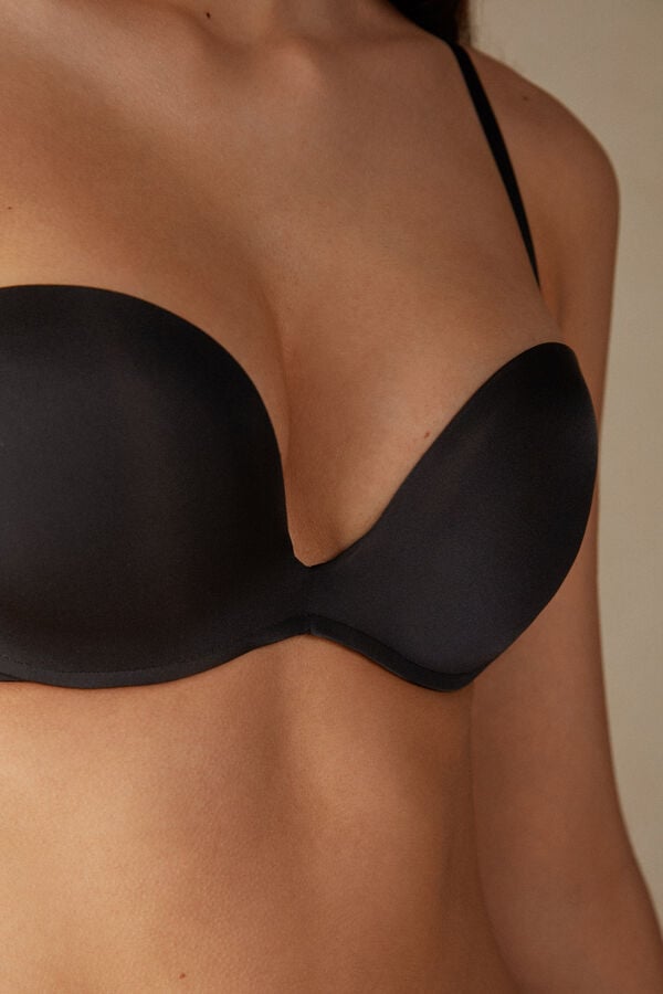 Sujetador Intimissimi Monica Bandeau Ultralight Microfiber Mujer Negros | EGTV-35687