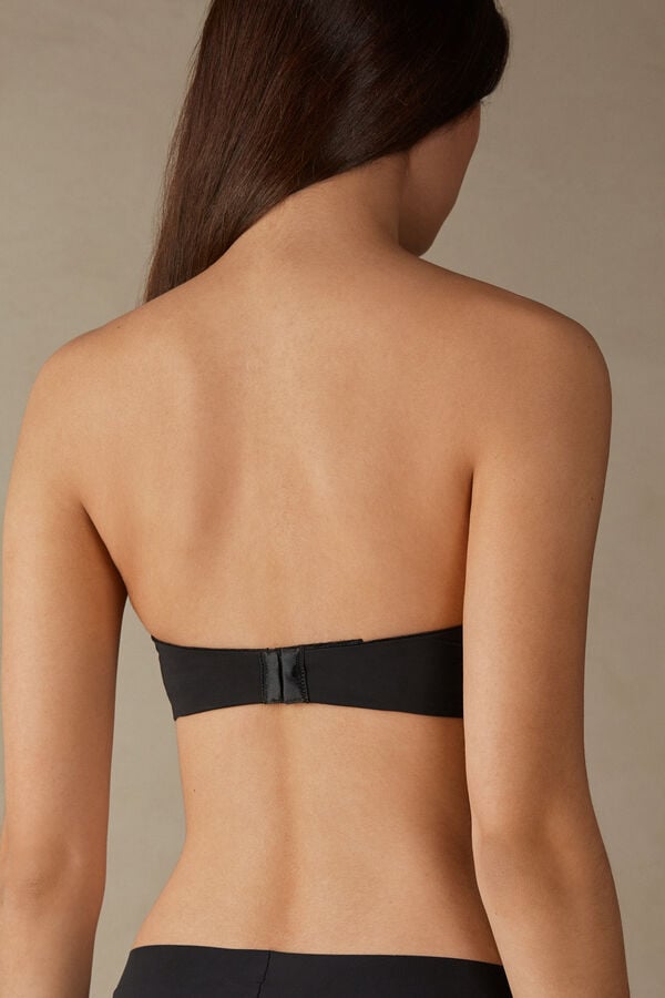 Sujetador Intimissimi Monica Bandeau Ultralight Microfiber Mujer Negros | EGTV-35687