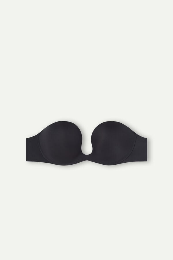 Sujetador Intimissimi Monica Bandeau Ultralight Microfiber Mujer Negros | EGTV-35687