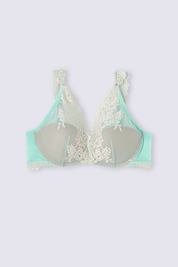 Sujetador Intimissimi Pretty Flowers Giorgia Balconette Mujer Verdes Blancos | MADW-20398