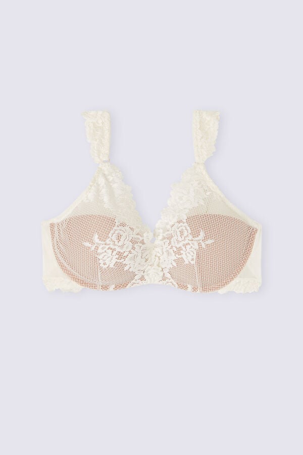 Sujetador Intimissimi Pretty Flowers Giorgia Balconette Mujer Blancos | ZMVN-46938