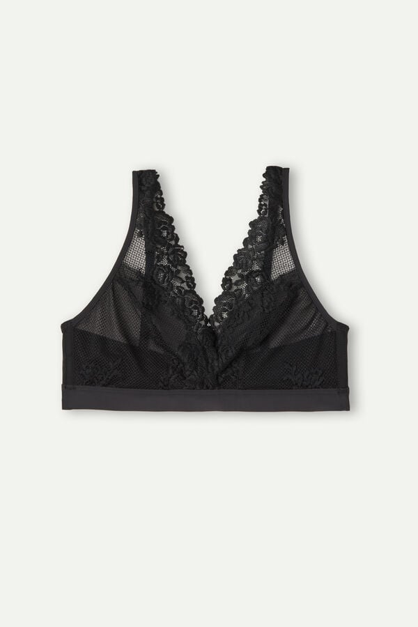 Sujetador Intimissimi Pretty Flowers Lara Triangle Mujer Negros | ZTWD-29835