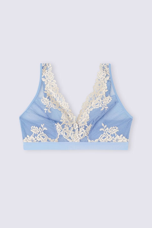 Sujetador Intimissimi Pretty Flowers Lara Triangle Mujer Azules Blancos | UHLD-29407