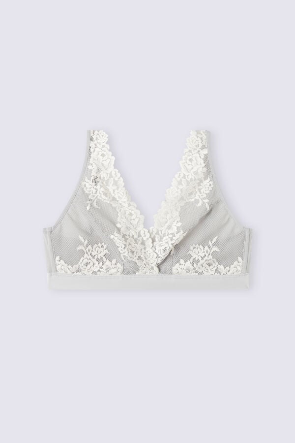 Sujetador Intimissimi Pretty Flowers Lara Triangle Mujer Grises | NWJO-57086