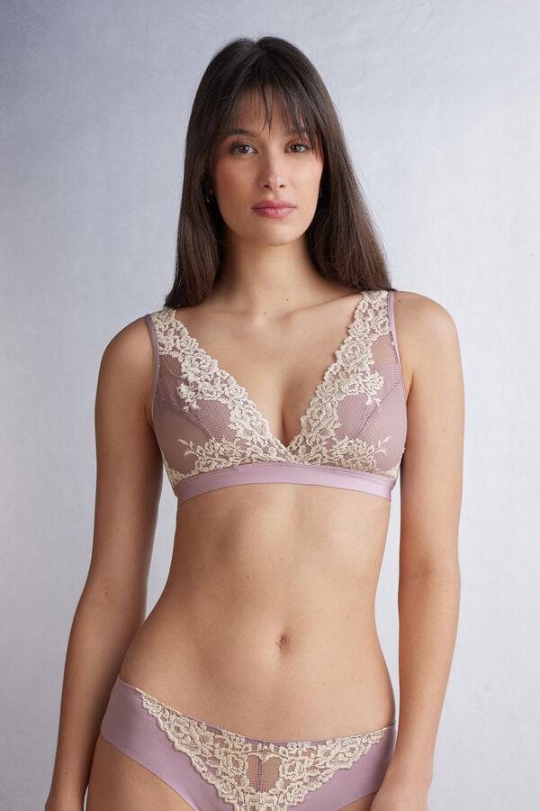 Sujetador Intimissimi Pretty Flowers Lara Triangle Mujer Blancos | ZWMB-53271