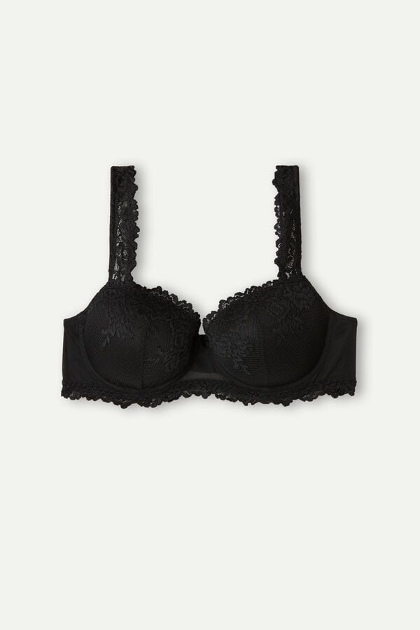 Sujetador Intimissimi Pretty Flowers Sofia Balconette Mujer Negros | BRAX-72435