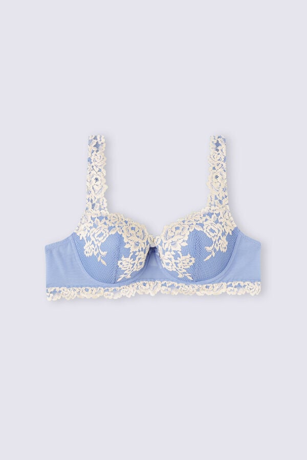 Sujetador Intimissimi Pretty Flowers Sofia Balconette Mujer Azules Blancos | IMRX-72945