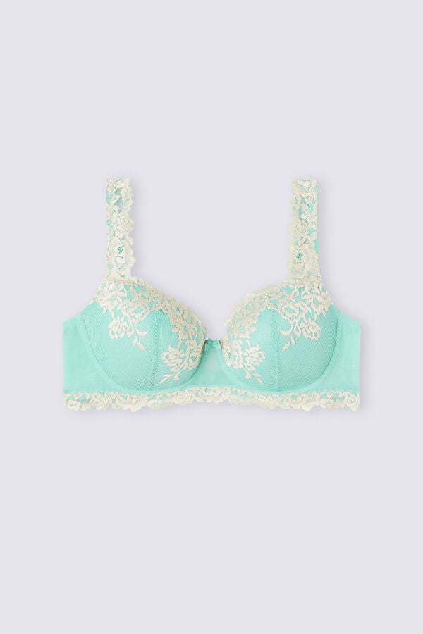 Sujetador Intimissimi Pretty Flowers Sofia Balconette Mujer Verdes Blancos | XNDF-97460