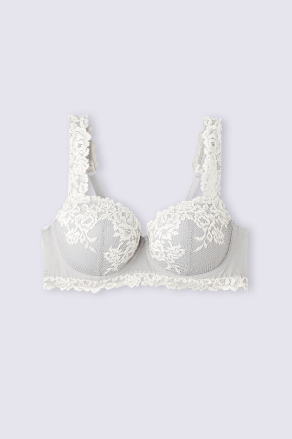 Sujetador Intimissimi Pretty Flowers Sofia Balconette Mujer Grises | QIZF-65729