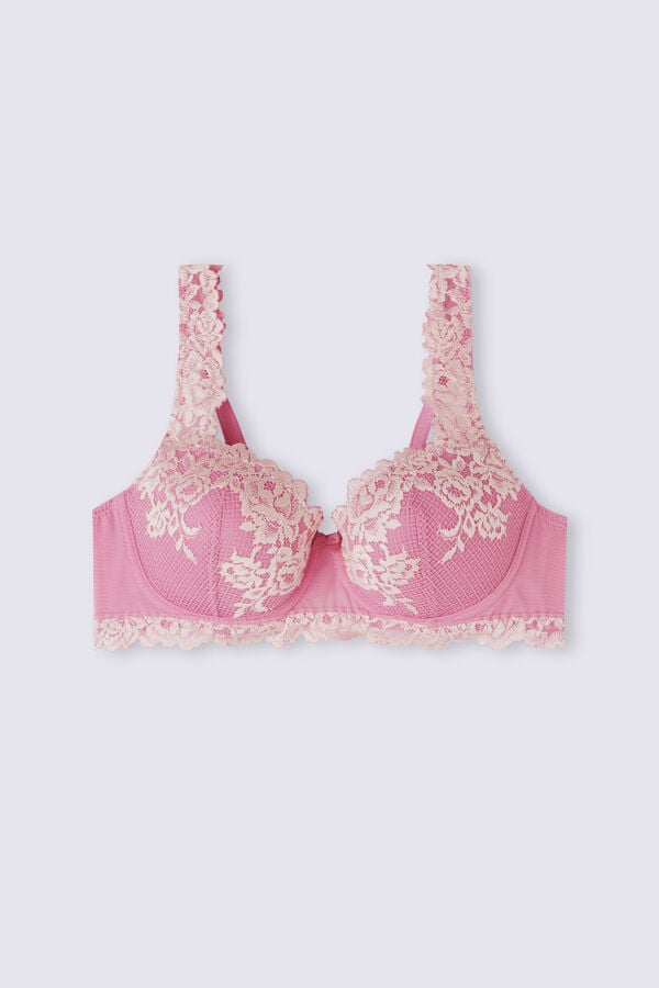 Sujetador Intimissimi Pretty Flowers Sofia Balconette Mujer Rosas Blancos | BEJQ-17054