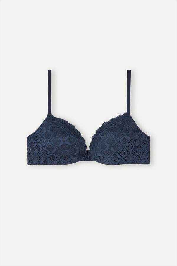 Sujetador Intimissimi Silvia Push-Up Lace Mujer Azules | VRMQ-65892