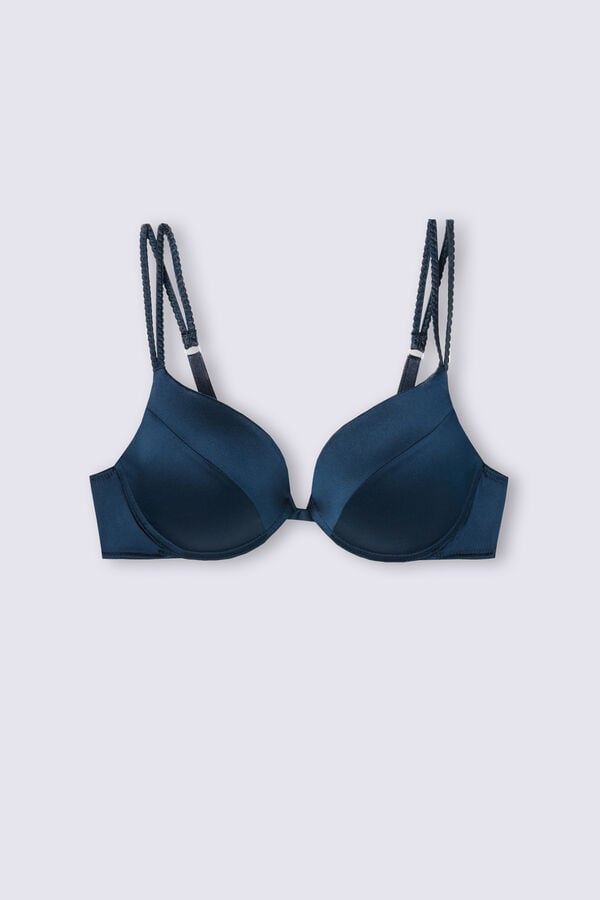 Sujetador Intimissimi Simona Super Push-Up Silk Mujer Azules | YNSH-94278