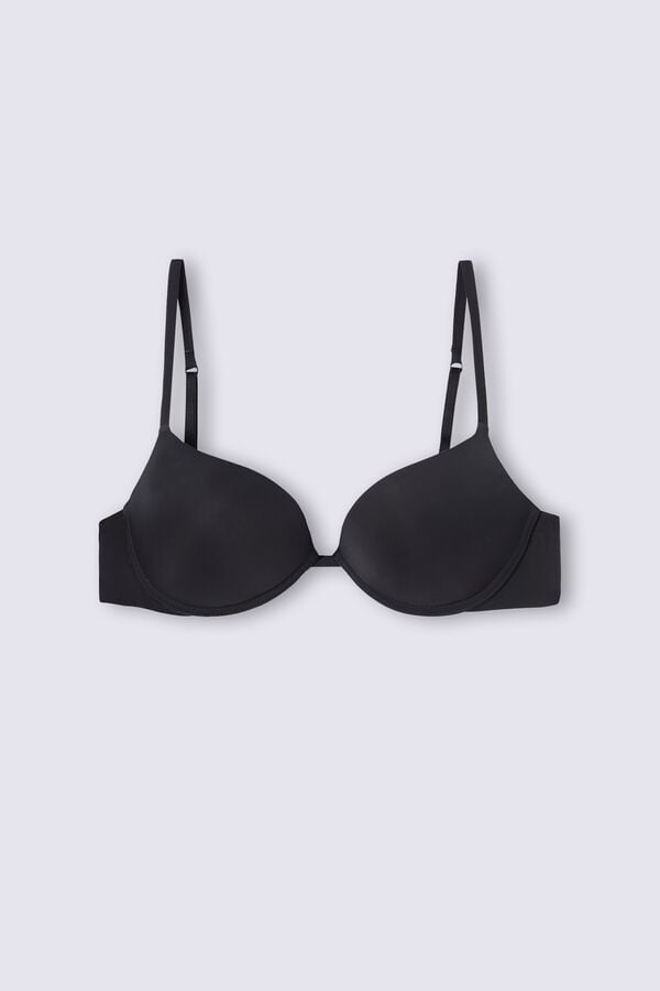 Sujetador Intimissimi Simona Super Push-Up Ultralight Microfiber Mujer Negros | XGJA-96183