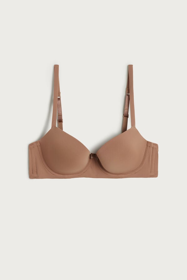 Sujetador Intimissimi Sofia Microfiber Padded Balconette Mujer Beige | UWEX-45629