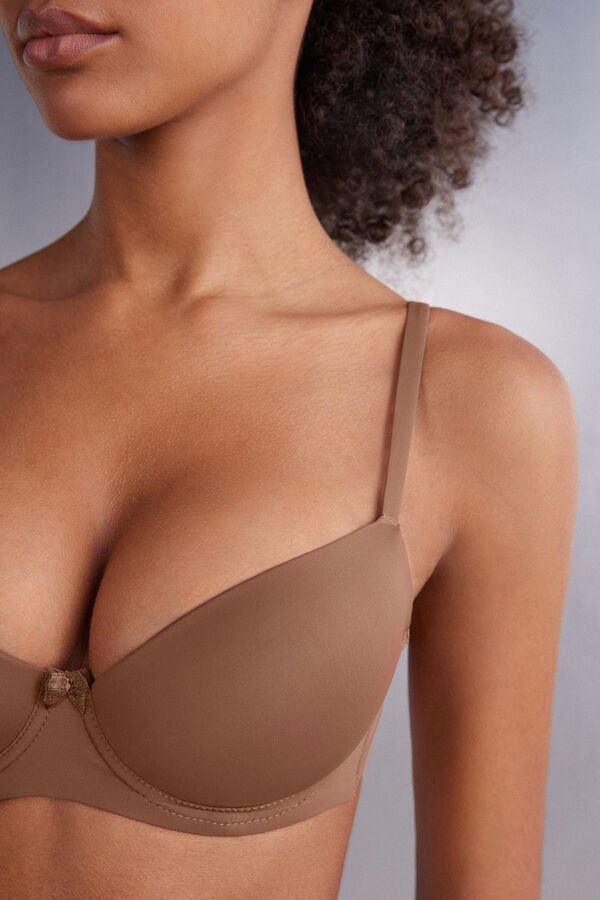 Sujetador Intimissimi Sofia Microfiber Padded Balconette Mujer Beige Oscuro | KFED-29386