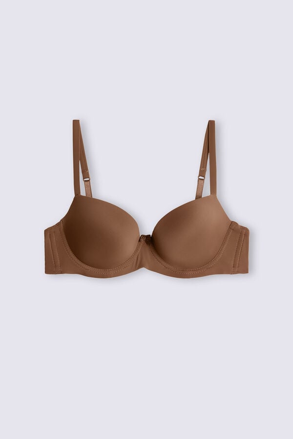 Sujetador Intimissimi Sofia Microfiber Padded Balconette Mujer Beige Oscuro | KFED-29386