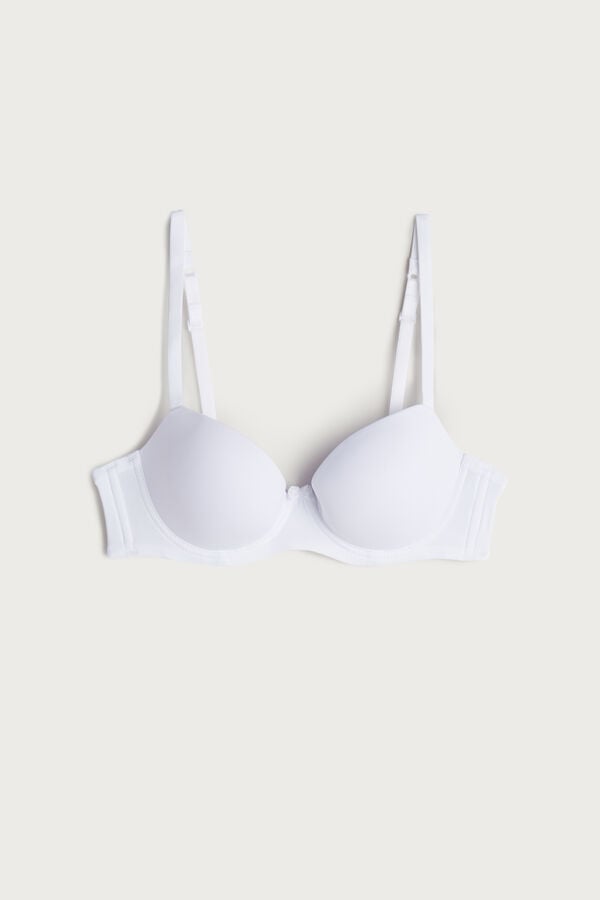 Sujetador Intimissimi Sofia Microfiber Padded Balconette Mujer Blancos | PEUC-41032