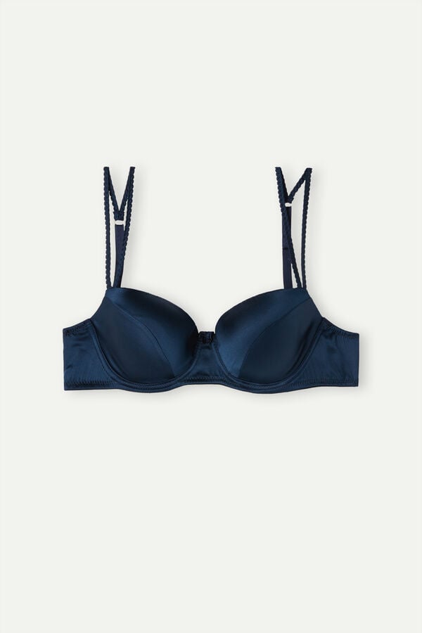 Sujetador Intimissimi Sofia Natural Lift Balconette Silk Mujer Azules | NGYU-94018