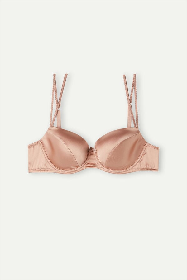 Sujetador Intimissimi Sofia Natural Lift Balconette Silk Mujer Rosas | GFWY-41092