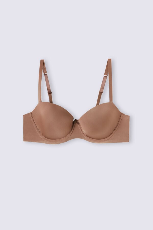 Sujetador Intimissimi Sofia Natural Lift Balconette Ultralight Microfiber Mujer Beige Oscuro | EHNQ-25917