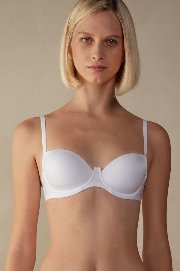 Sujetador Intimissimi Sofia Natural Lift Balconette Ultralight Microfiber Mujer Blancos | GIUT-03278