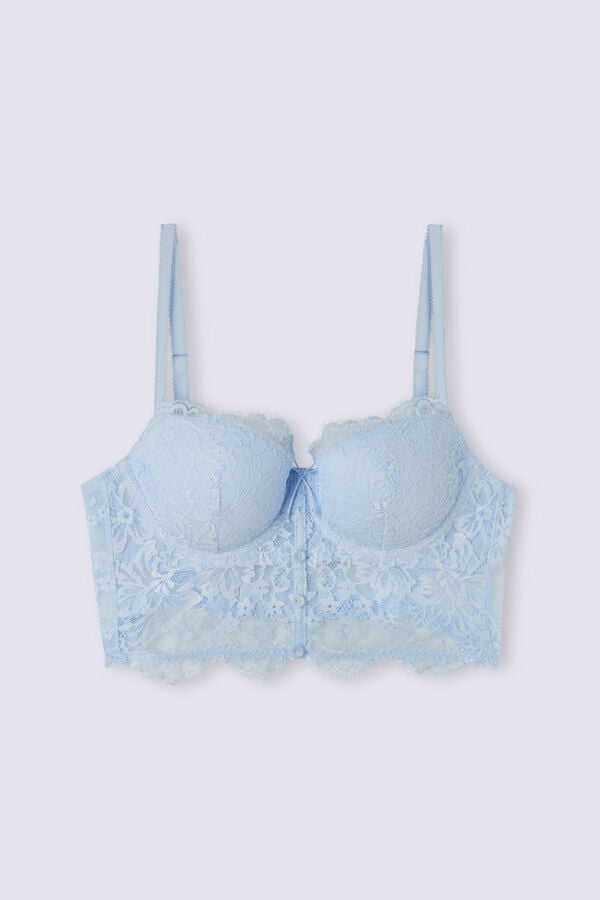 Sujetador Intimissimi The Most Romantic Season Sofia Bustier Balconette Mujer Azules | JLOP-31602