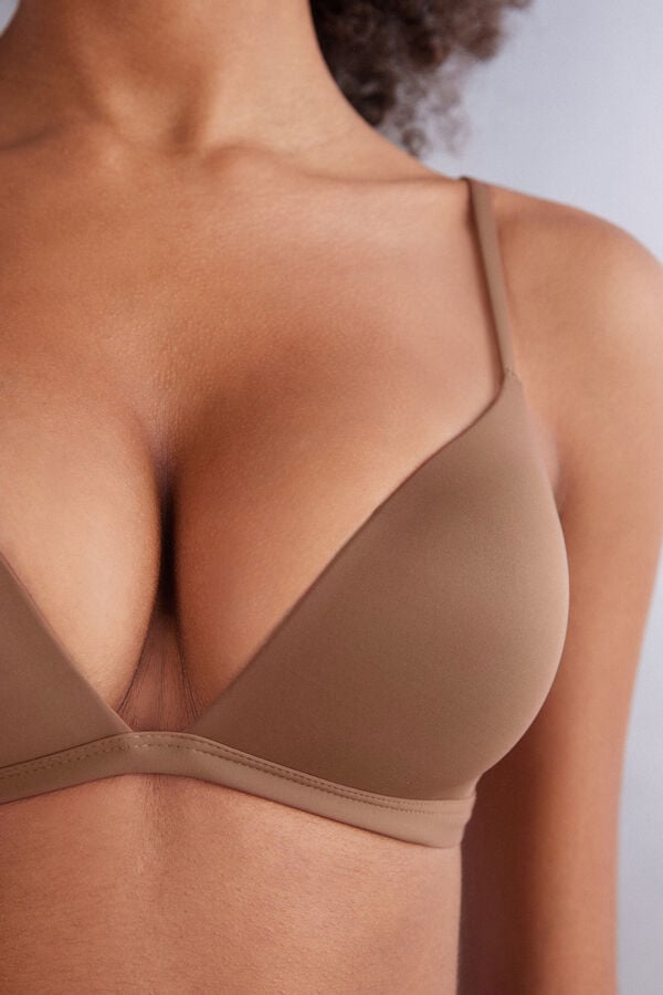 Sujetador Intimissimi Tiziana Microfiber Triangle Mujer Beige Oscuro | XJWO-75129