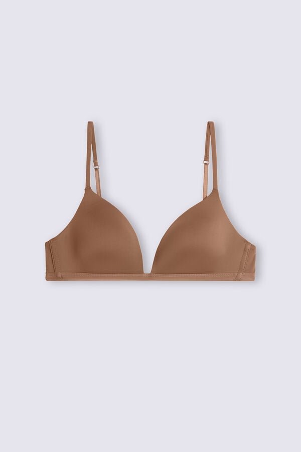 Sujetador Intimissimi Tiziana Microfiber Triangle Mujer Beige Oscuro | XJWO-75129