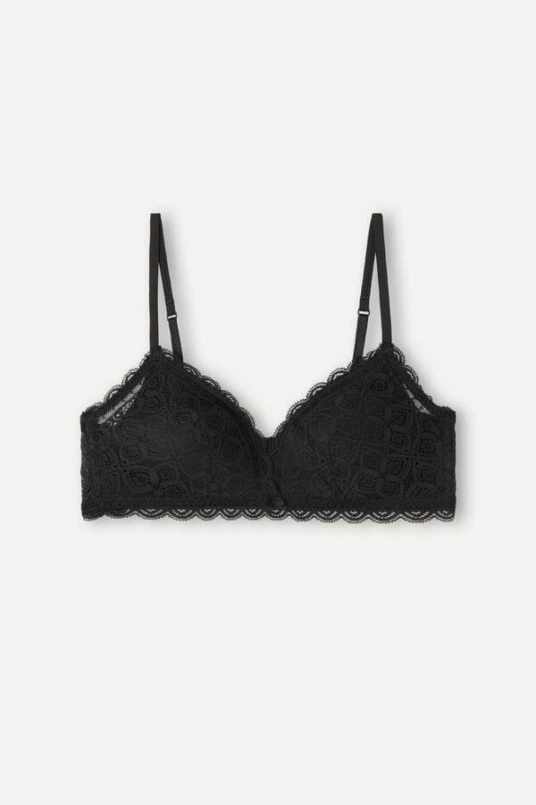 Sujetador Intimissimi Tiziana Triangle Lace Mujer Negros | QOJU-30967