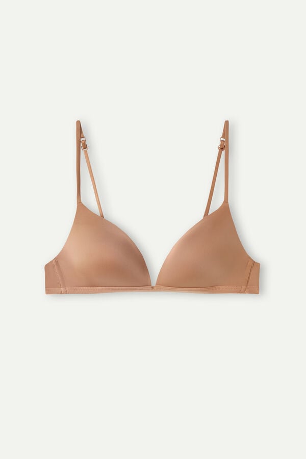 Sujetador Intimissimi Tiziana Triangle Ultralight Microfiber Mujer Beige | BHRQ-73601