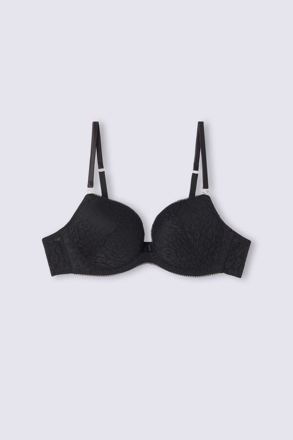 Sujetador Intimissimi Your Wild Side Monica Push-Up Mujer Negros | DBLI-35897