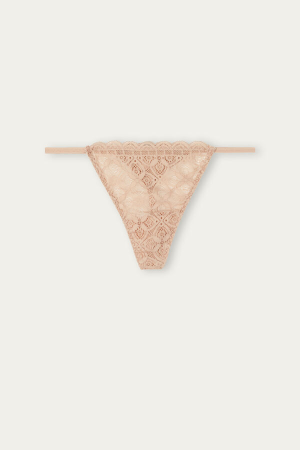 Tanga Intimissimi Lace String Mujer Naranjas Beige | TLFX-08739